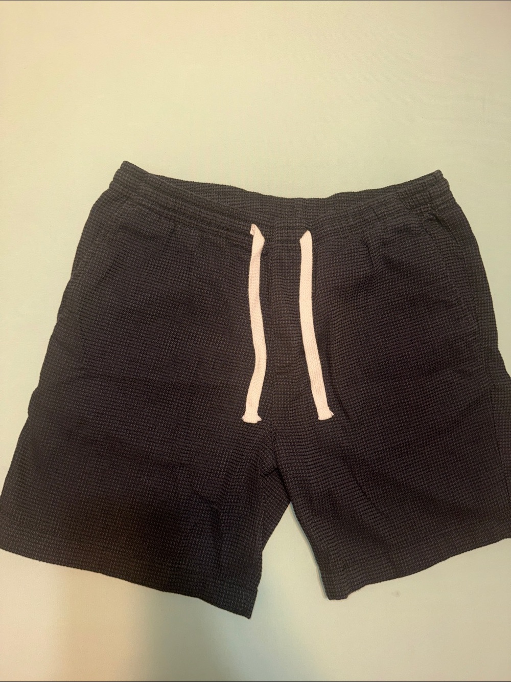 Goodfellow & Co Black Waffle Knit Drawstring Shorts